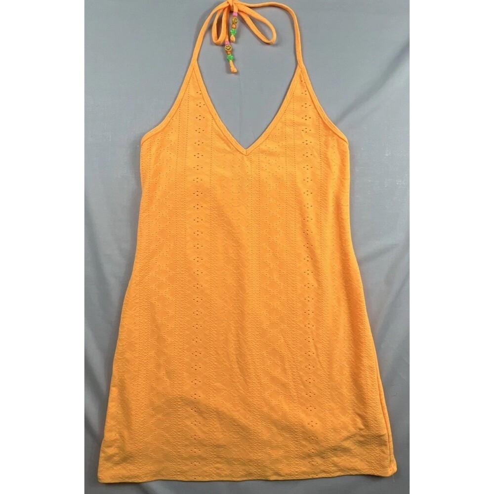 Wild Fable Bright Orange Halter Mini Dress